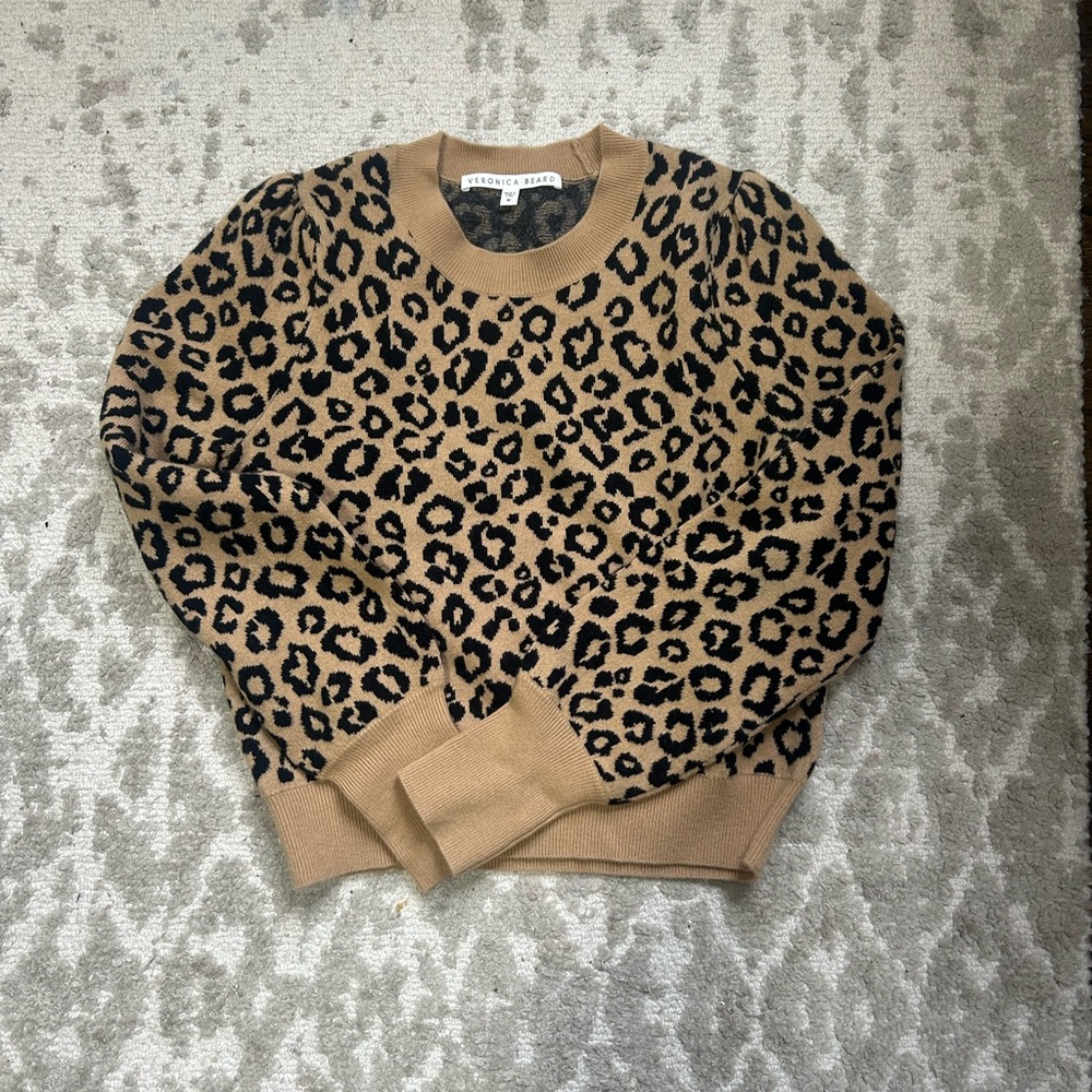 Veronica Beard Cheetah Print Sweater